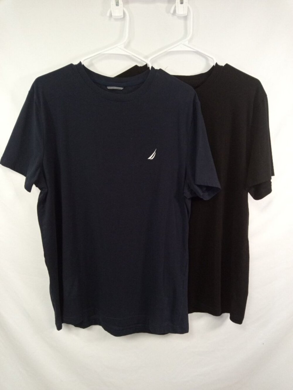 Set of 2 Short Sleeve Men's Performance Tees:Nautica (Navy)/Porter+Ash(Black) L